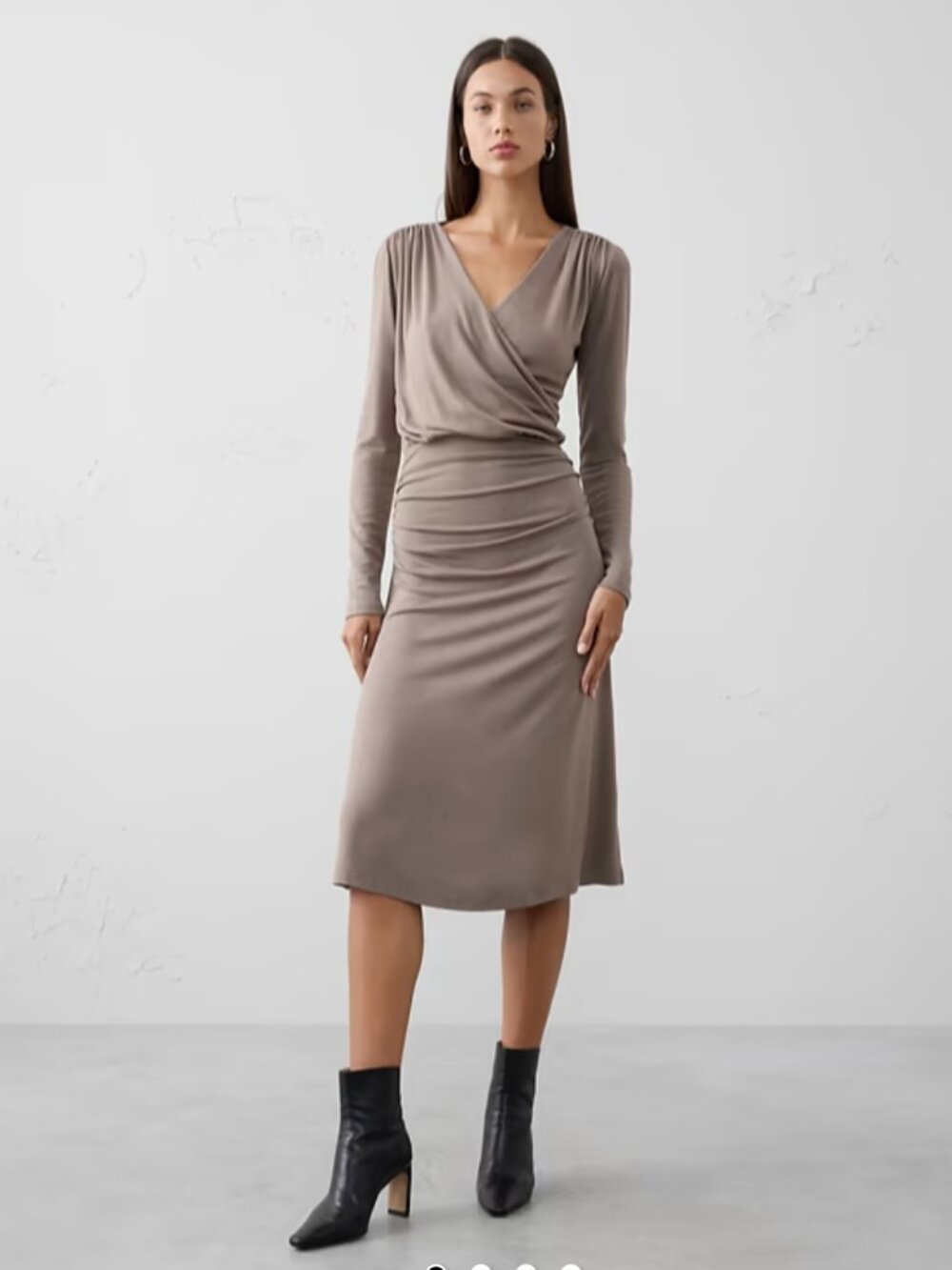 Banana Republic Factory Soft Luxe Knit Wrap Midi Dress